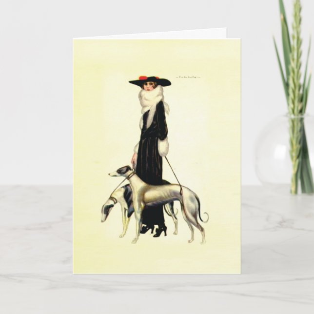 Carte Mode vintage d'art déco (Devant)