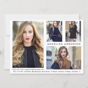 Carte Modèle Actor 4 Photo Comp - What Front