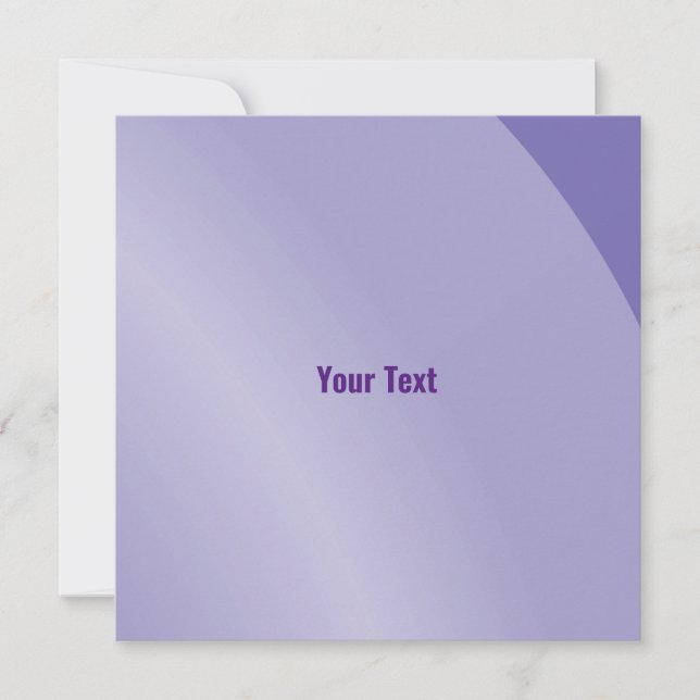 Carte Modérée Lilac Moderne Ombré Qr Code (Devant)