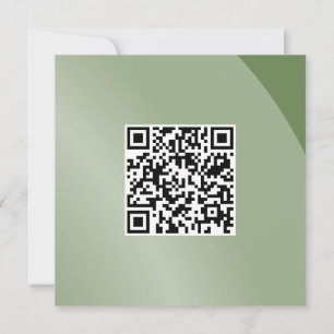 Carte Modérée Vert Monochrome Moderne Ombré Qr Code
