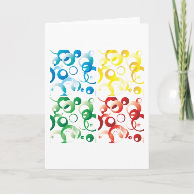 Carte Modern Abstract Colorful Bubbles Geometric Pattern (Devant)
