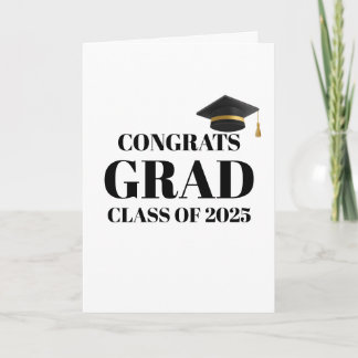 Carte Modern Athletic Gold & Black Graduation Card