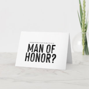 Carte Modern Be My Man of Honor Mariage