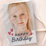 Carte Modern Cute Simple Photo personnalisée Accueil Ann<br><div class="desc">Le design est moderne et simple. Ajoutez une photo personnalisée du célébrant d'anniversaire et ajoutez son nom,  ajoutez un message personnalisé. La couleur de la typographie fonctionne le mieux sur une photo qui a de la couleur à la partie typographique pour qu'elle apparaisse.</div>