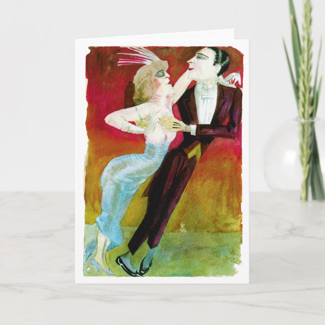 Carte Modern Dancing Couple by Otto Dix (Devant)