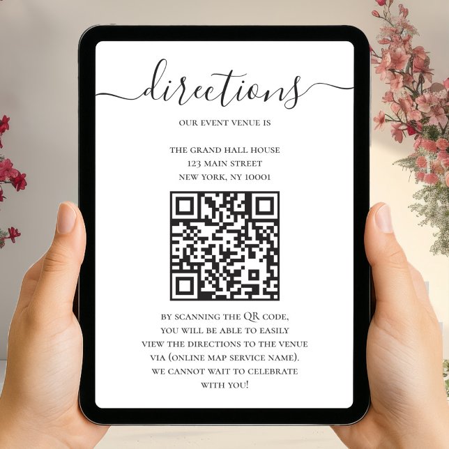 Carte Modern Directions Digital Maps With QR Code (Créateur téléchargé)