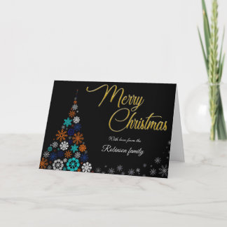 Carte Modern, Floral and Bold Christmas Card