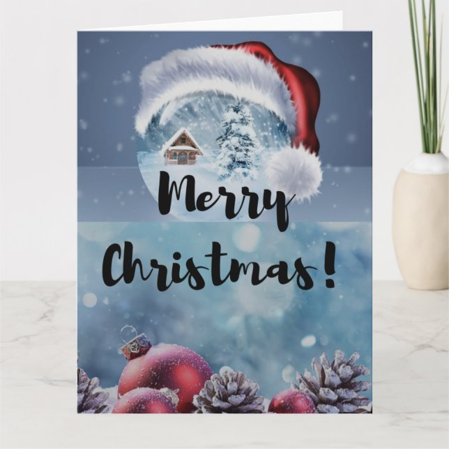Carte Modern funny cute Christmas reindeer      (Devant)