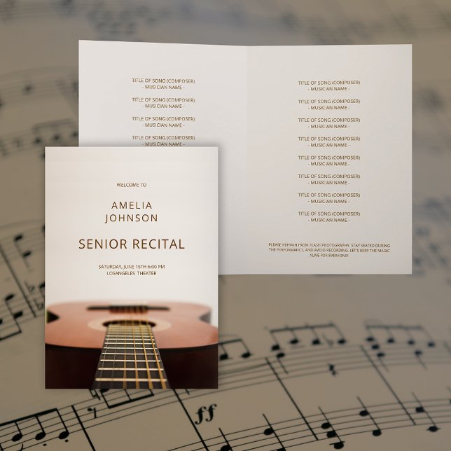 Carte Modern Guitar Music Senior Recital Program List (Modern Guitar Music Senior Recital Program List)