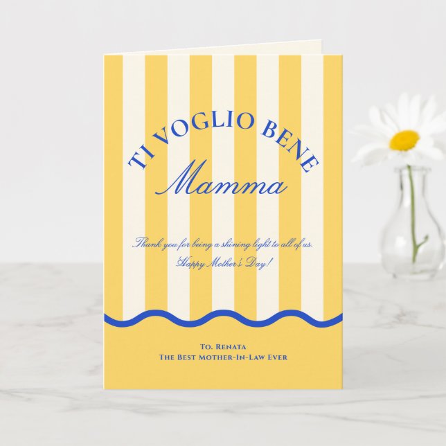 Carte Modern Italian Mother In law Mother’s Day Card (Petite plante)