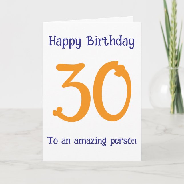 Carte Modern Navy Terracotta Custom Age Birthday Card (Devant)