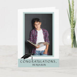 Carte Modern Simple Félicitations Graduation Photo