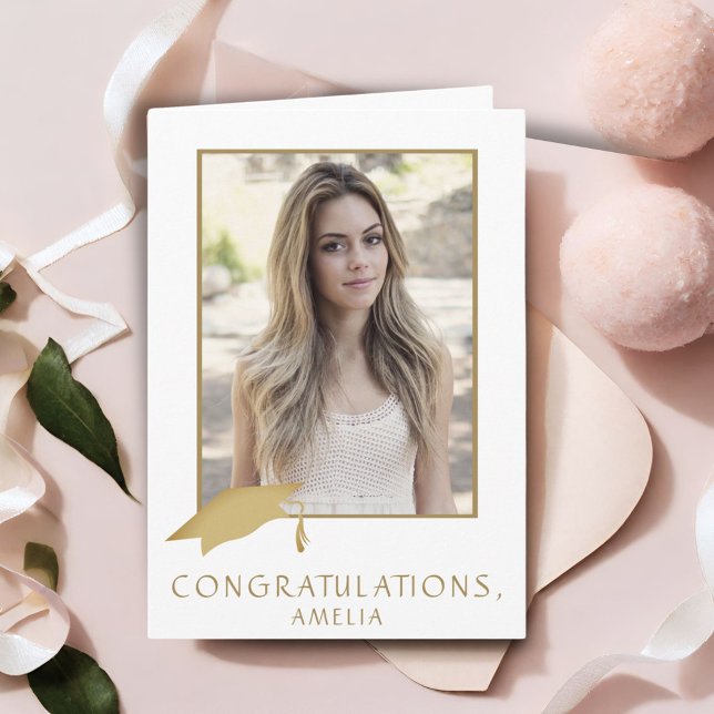 Carte Modern Simple Félicitations Graduation Photo (Créateur téléchargé)
