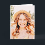 Carte Modern Simple Script Photo voeux d'anniversaire<br><div class="desc">Le design est moderne et simple. Ajoutez une photo personnalisée du célébrant d'anniversaire et ajoutez son nom,  ajoutez un message personnalisé</div>