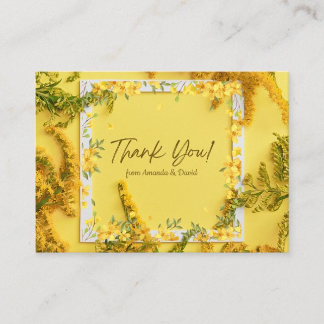 carte moderne à fleurs jaunes (Devant)
