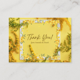 carte moderne à fleurs jaunes