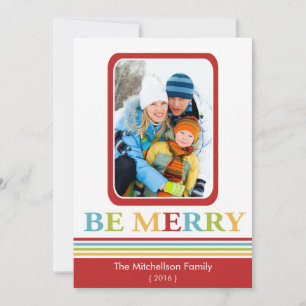 Carte moderne BE JOY Christmas Flat Card