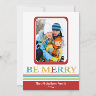 Carte moderne BE JOY Christmas Flat Card