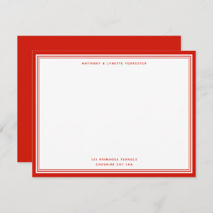 Carte moderne Candy Red Nom et adresse