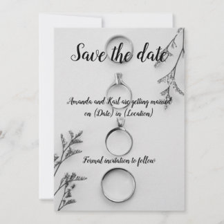Carte moderne de faire-part de date de mariage