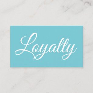 Carte moderne de fidélité de turquoise élégante