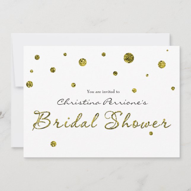 Carte Moderne de Glitter Or Blanc pour L'ENTERREME (Devant)
