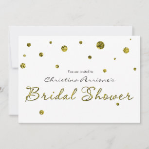 Carte Moderne de Glitter Or Blanc pour L'ENTERREME