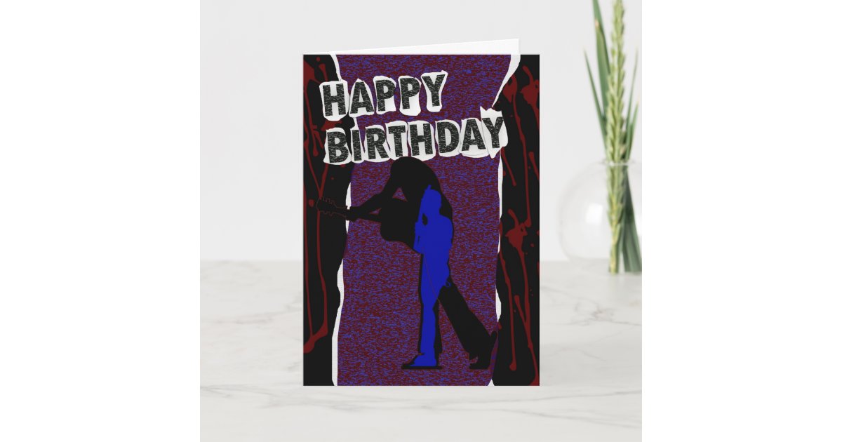 Carte Moderne De Joyeux Anniversaire Retro Punk Zazzle Fr