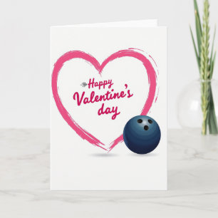 Carte moderne de la Saint-Valentin Fuchsia en form