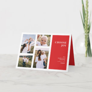 Carte Moderne, graphique minima noël multi photo