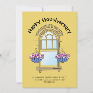 Carte Moderne Joyeux Housiversary Client Anniversaire de