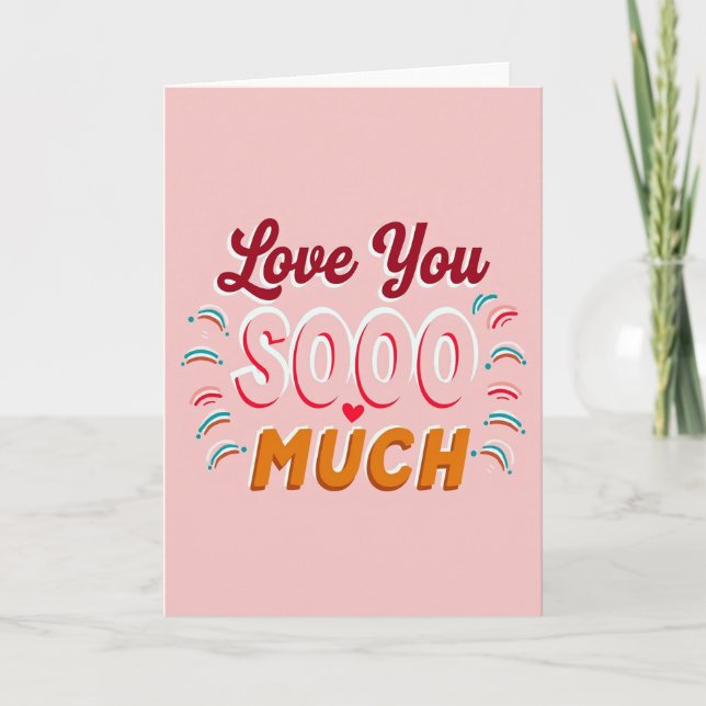 Carte Moderne Love You Much (Devant)
