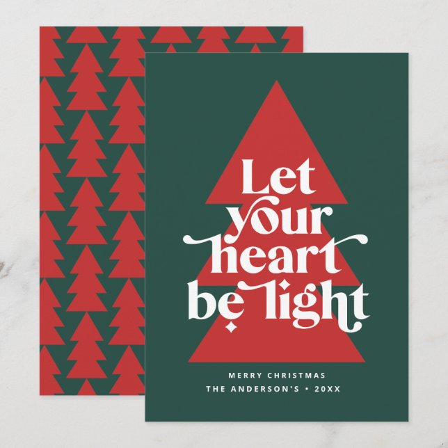 Carte moderne minima Noël religieux (Devant / Derrière)