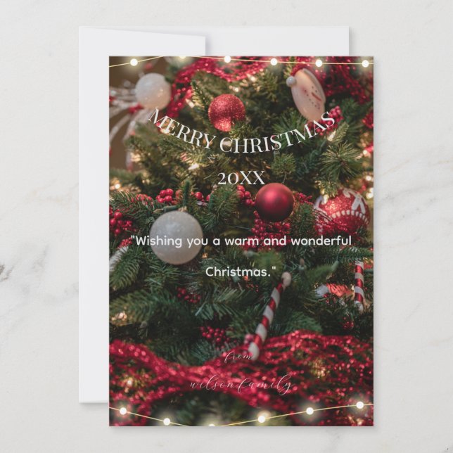 Carte moderne minimaliste Joyeux Noël (Devant)