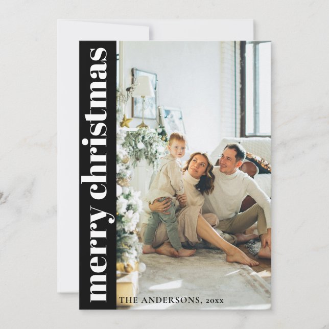 Carte moderne minimaliste Joyeux Noël (Devant)