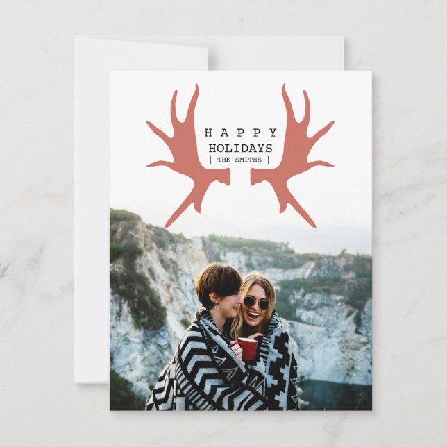 Carte moderne Moose Holiday (Devant)