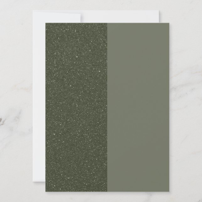 Carte moderne Moss Green Split Flat - Personnalisa (Devant)