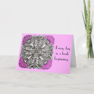 Carte Moderne noir et blanc doodle avec anniversaire vio