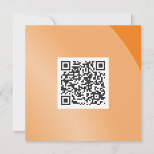 Carte Moderne Orange Monochrome Moderne Ombré Qr Code
