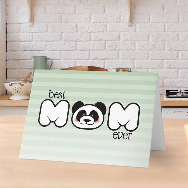 Carte Moderne Panda Bonne Fête des Mères Personnalisé (Créateur téléchargé)