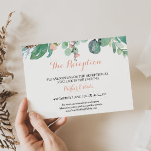 Carte moderne Pink Tropical Floral Wedding