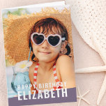 Carte Moderne Simple Chic Photo personnalisée Accueil An<br><div class="desc">Le design est moderne et simple. Ajoutez une photo personnalisée du célébrant d'anniversaire et ajoutez son nom,  ajoutez un message personnalisé</div>
