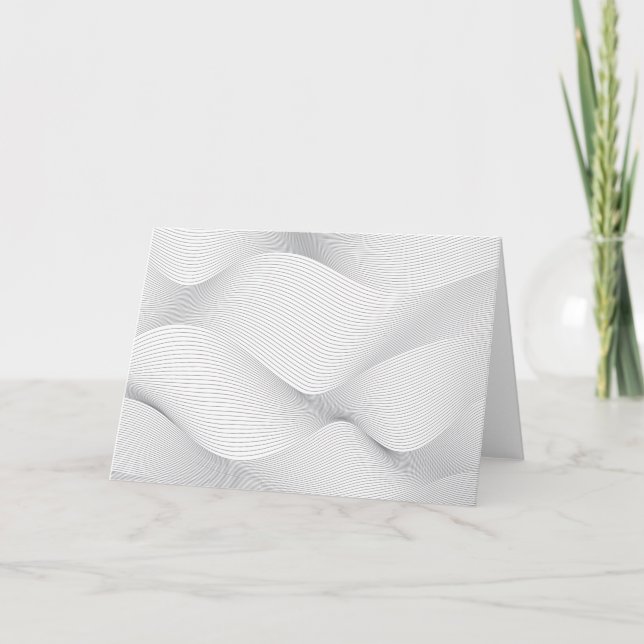 Carte Moderne, simple, cool, abstrait motif d'onde de mo (Devant)