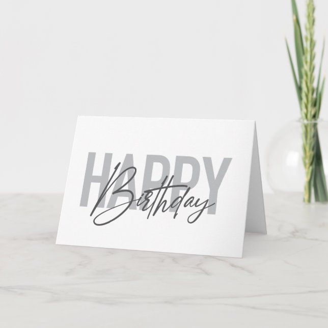 Carte Moderne, simple, urbain, joyeux anniversaire cool (Devant)