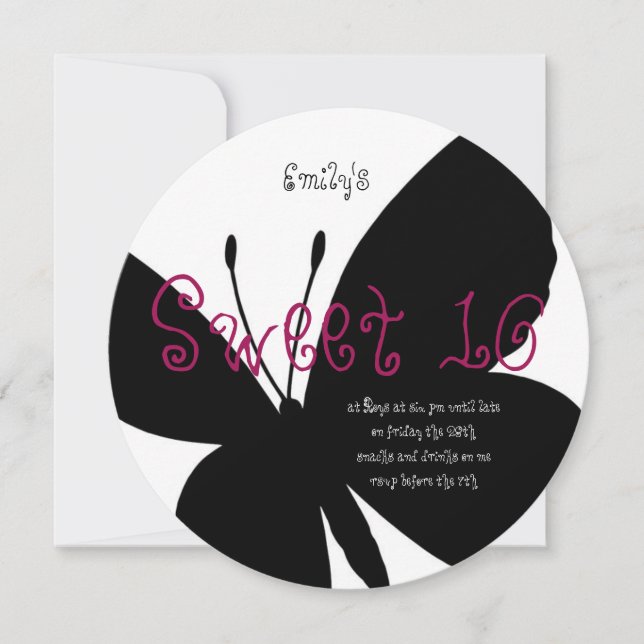 Carte moderne Sweet 16 Birthday Card (Devant)
