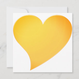 Carte moderne très légère orange grand coeur minim