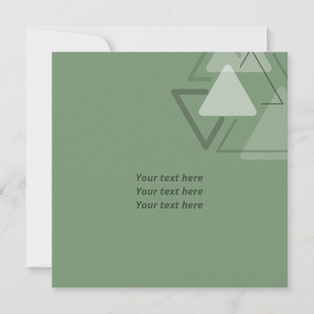 Carte Modeste Monochrome géométrique Triangles Joke (Devant)