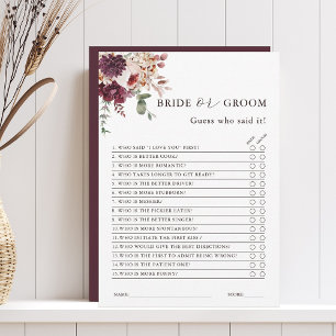 Carte modifiable Automne Romance Bride ou Groom