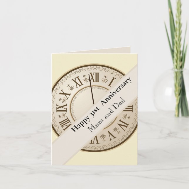 Carte modifiable du 31e anniversaire du Mariage (Devant)