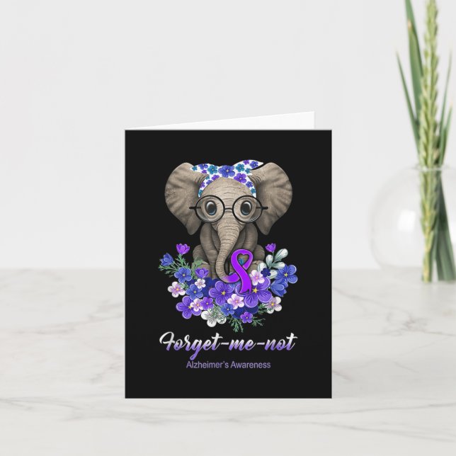 Carte Moi pas les fleurs d'éléphants Alzheimer Cerveau A (Devant)